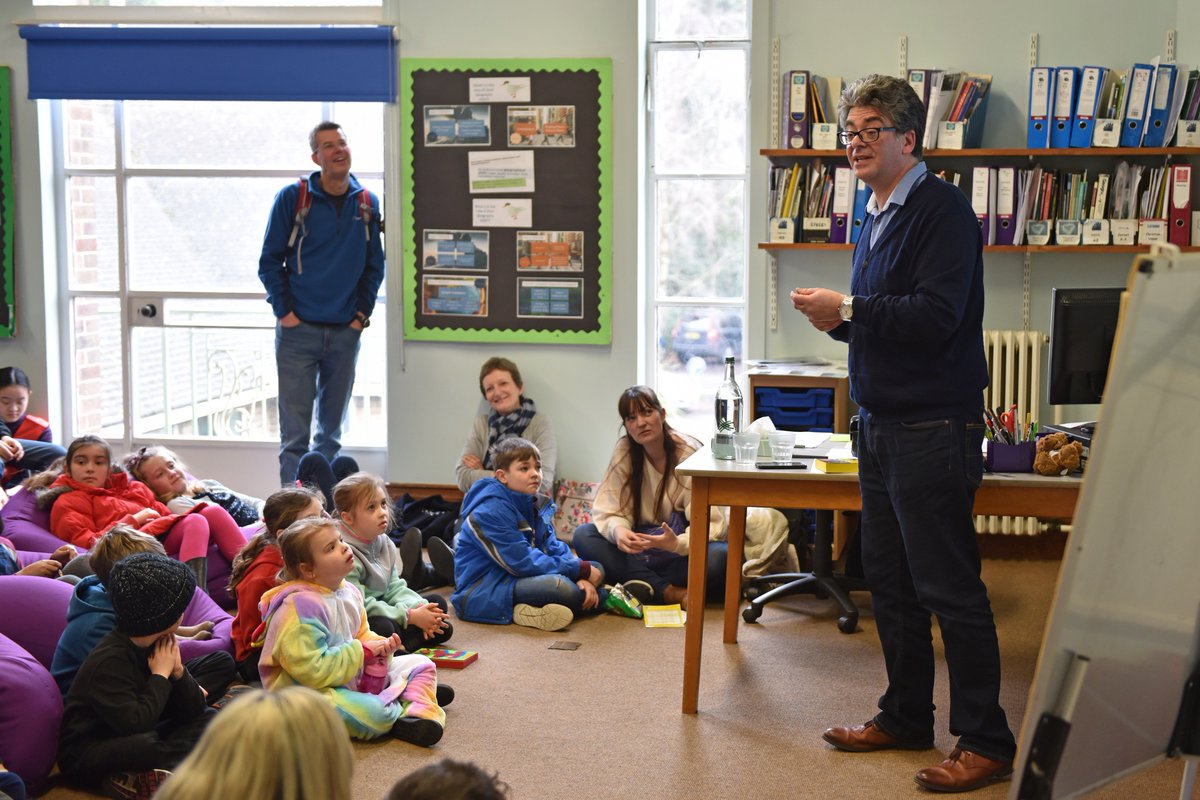 TalbotHeathSch's tweet photo. The very entertaining @DavidSolomons2 at #Spellbound2 our Festival of Literature and Illustration for Children & Young Adults. Thank you for your inspiration! https://t.co/VZHxfEA72v