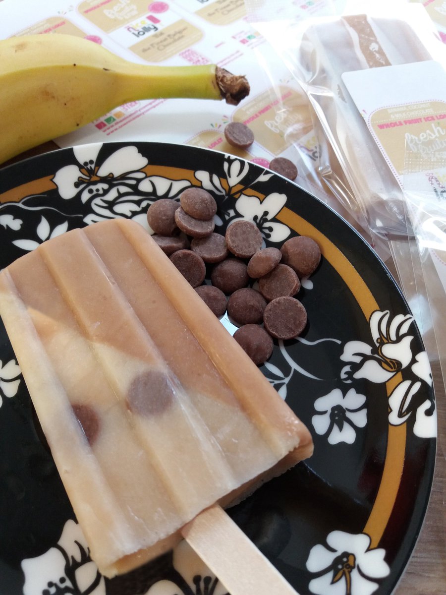 Our banana and Belgian chocolate ice lolly has a new look! And it's now made with almond milk...