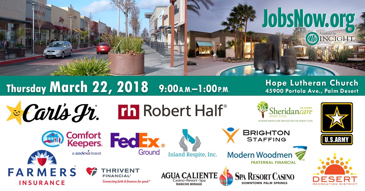 Incight's tweet photo. JobFair in Palm Dessert California. We'll connect you with your next employer! Register now at https://t.co/LdpYKvzZhY
#INCIGHT #handicrap #jobseeker #employer #JobsNow #job #success #disability #employment #scholarship #jobfair #careerfair #California #PalmDessert #work https://t.co/tiqQGJfB6G