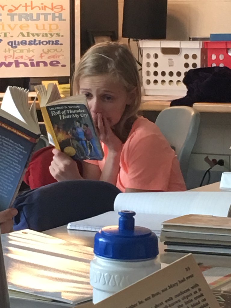 msdavispnb's tweet photo. How can you tell a student loves her book?? Just watching her while she reads it! @PThiessen_LCPS @sbfidler https://t.co/5UYSuX29l1