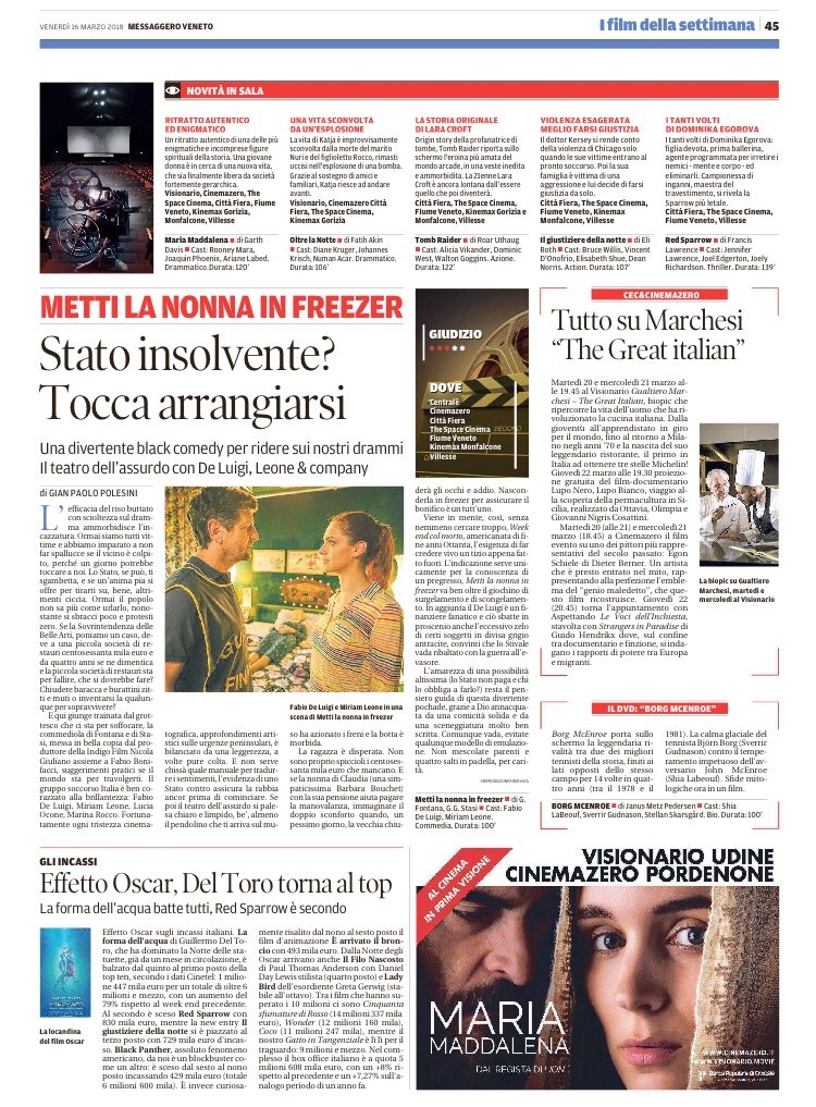 #MettiLaNonnaInFreezer <a href="/FabioDeLuigi/">Fabio De Luigi</a> <a href="/indigo_film/">Indigo Film</a>  da vedere <a href="/messveneto/">messaggeroveneto</a>