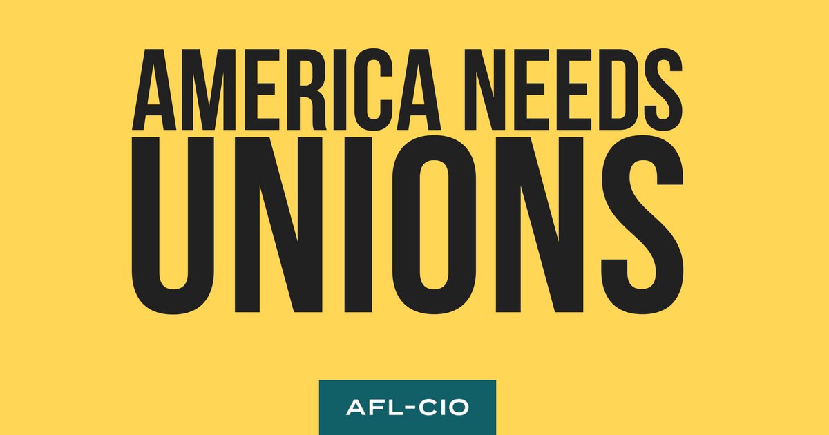 AFLCIO's tweet image. Retweet if you agree that America needs unions!  #1u