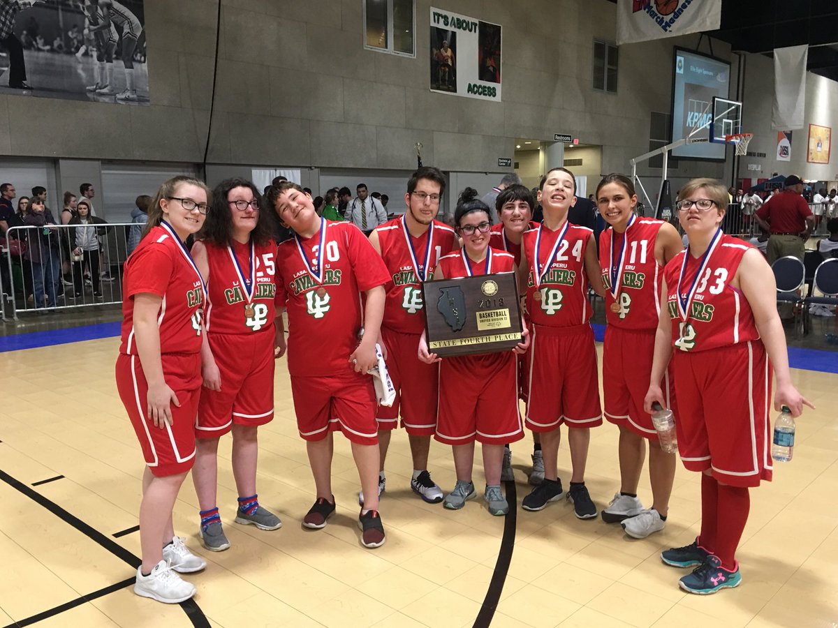 I am so excited to announce that LP’s Unified Basketball team won 4th place at the State competition! Taking home some medals and a IHSA plaque! Our team has so much heart! 🏀🏆🏅❤️💚 Go Cavs! <a href="/LpSuperFans/">Lp Super Fans</a> <a href="/sjeanblanc/">Stephanie Jeanblanc</a> @amerycole <a href="/Steve_Wrobleski/">Dr. Steven Wrobleski</a> <a href="/LP_KWitte/">Kristie Witte</a>