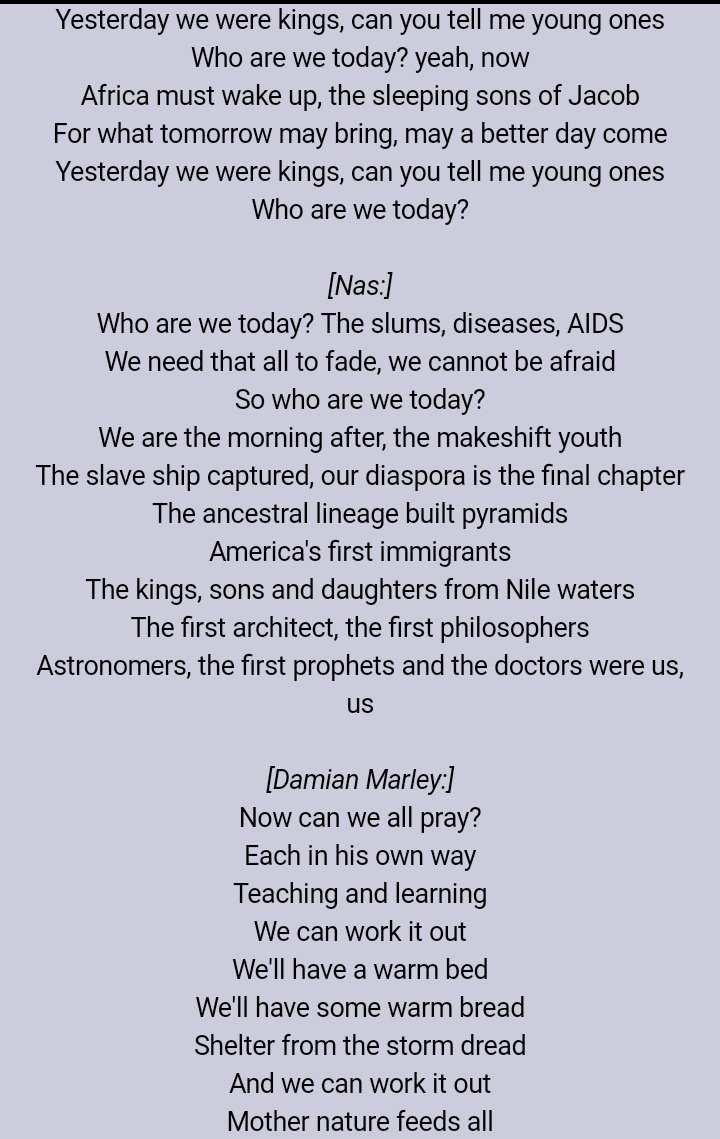 Damian Marley & Nas - Patience lyrics