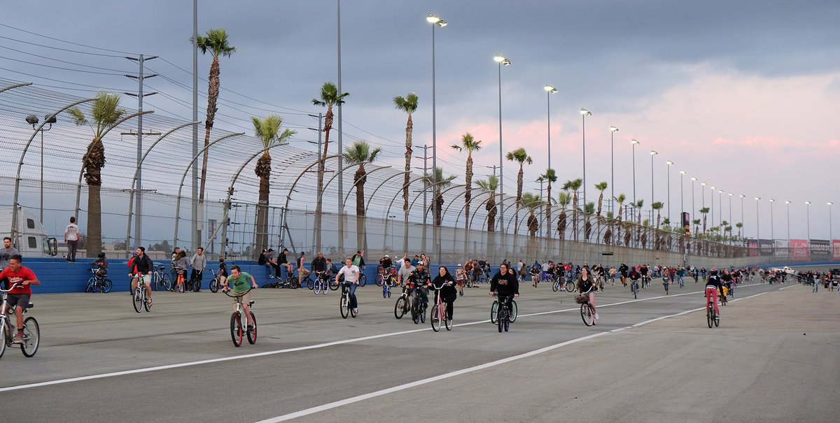 NextGenCA's tweet photo. This is how California @NASCAR fans roll! Annual Pedal Party presented by @Bubbaburger is tonight for Infield Guests! We will open the backstretch at 6:30 p.m. #NASCARGoesWest #InfieldNation #StPatricksDay https://t.co/SupkX5FDSC
