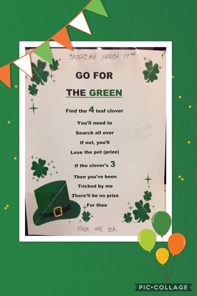Clare (@clare94717072) on Twitter photo MA2018MAR17 Go for the green find a 🍀 and win at 2567. <a href="/TonyMazzola1/">Tony Mazzola</a> <a href="/b163dedd5c28487/">Julie Ebersole</a> <a href="/stephgrodsky/">Stephanie Grodsky</a> <a href="/Hall__Jon_Hall/">Jon Hall</a> @bladendesign <a href="/Tara06875546/">Tara</a> MA2018MAR17 Go for the green find a 🍀 and win at 2567. <a href="/TonyMazzola1/">Tony Mazzola</a> <a href="/b163dedd5c28487/">Julie Ebersole</a> <a href="/stephgrodsky/">Stephanie Grodsky</a> <a href="/Hall__Jon_Hall/">Jon Hall</a> @bladendesign <a href="/Tara06875546/">Tara</a>