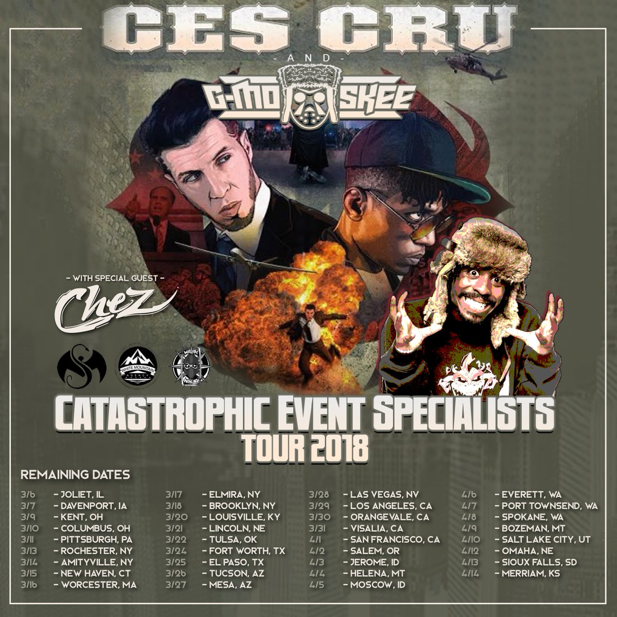 StrangeMusicInc's tweet photo. Catch @cescru and @g_mo_skee on the #CatastrophicEventsTour! 

TIX available at https://t.co/ysrIBIlWHm! https://t.co/CEs2Ng8pD8