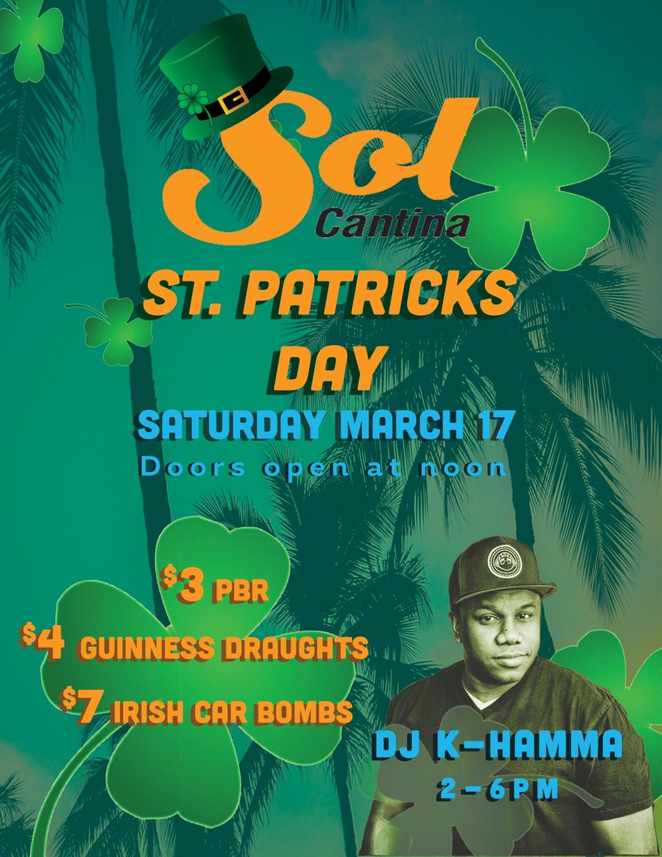 Westport:  too crowded. 
PnL:  you know better than to do that to yourself. 
Drink with the pros today, kids!

<a href="/DjK_Hamma/">Kenny Duncan</a> starts spinning in 30 minutes. 

Sláinte!