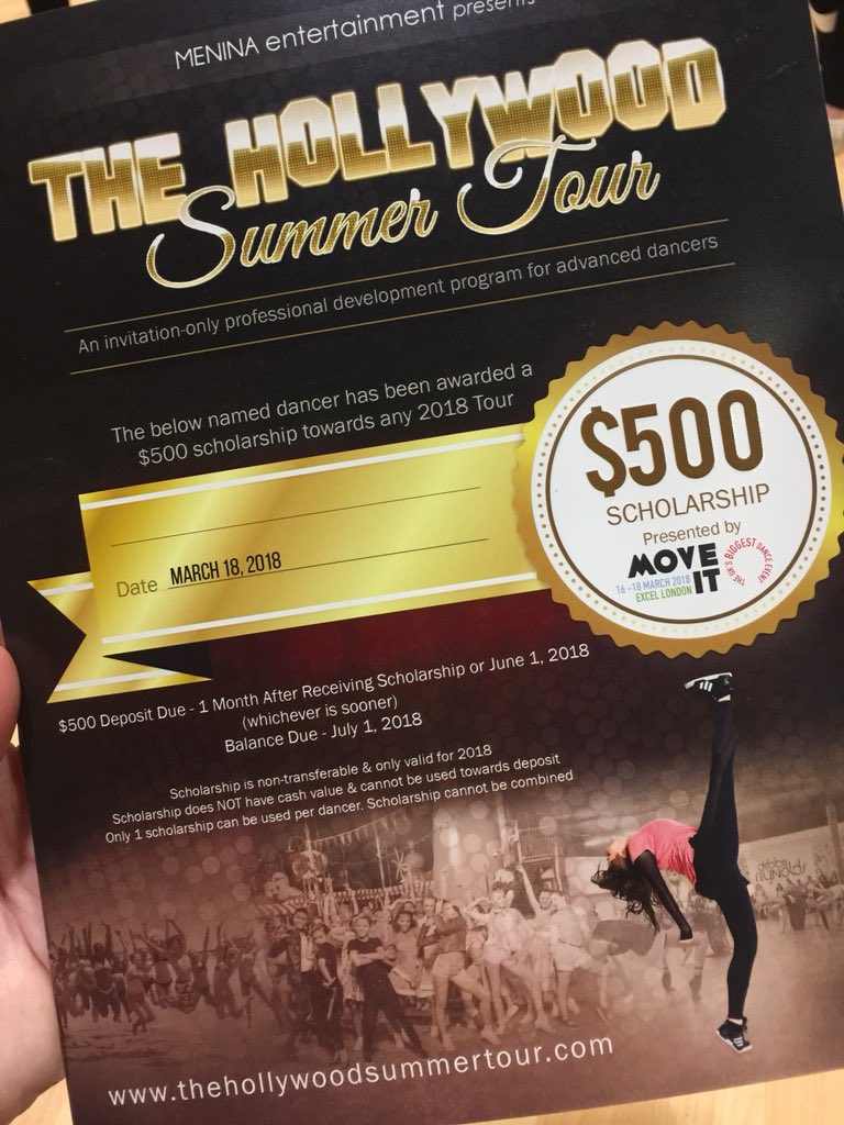 NadiaDjilali3's tweet photo. I am very happy, today at #MOVEIT2018 i was scouted and awarded $500scholarship for Hollywood Summer Dance Tour in Los Angeles! Iam proud of my self Beacuse my hard work,dedication and long hours training paying off 👏👏👏 #dancer #dancing #Scholarships #happy @DeeBossTalent #fun https://t.co/hyXt1ClVoE
