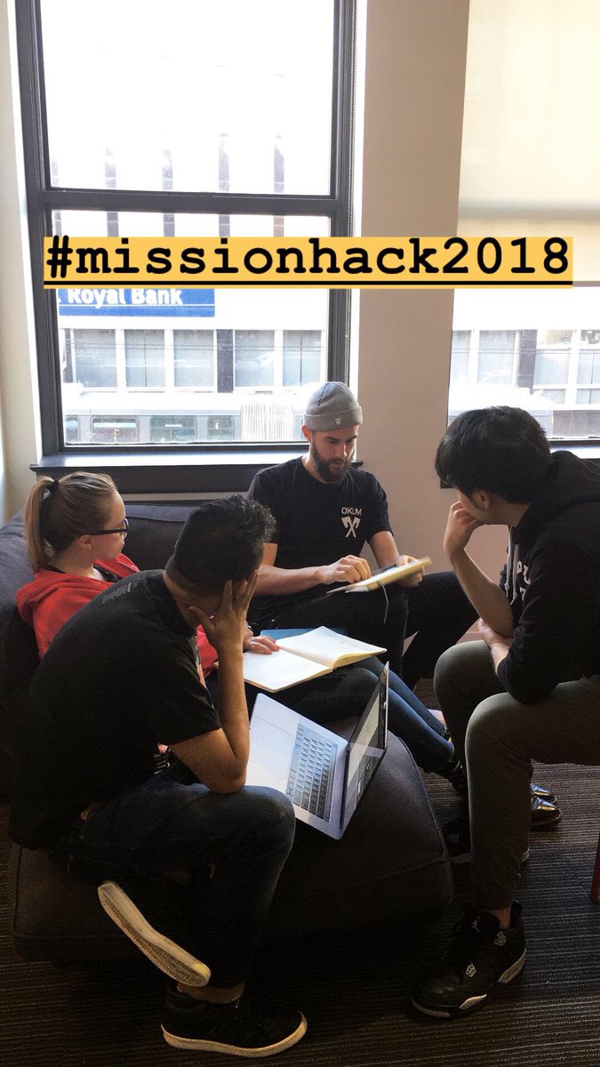 RandstadCanada's tweet photo. Still working! #missionhack2018 #hackathon #techevent #techcanada #technology #hackworks @HackworksInc #intact @intactinsurance https://t.co/l1daFTW4jH