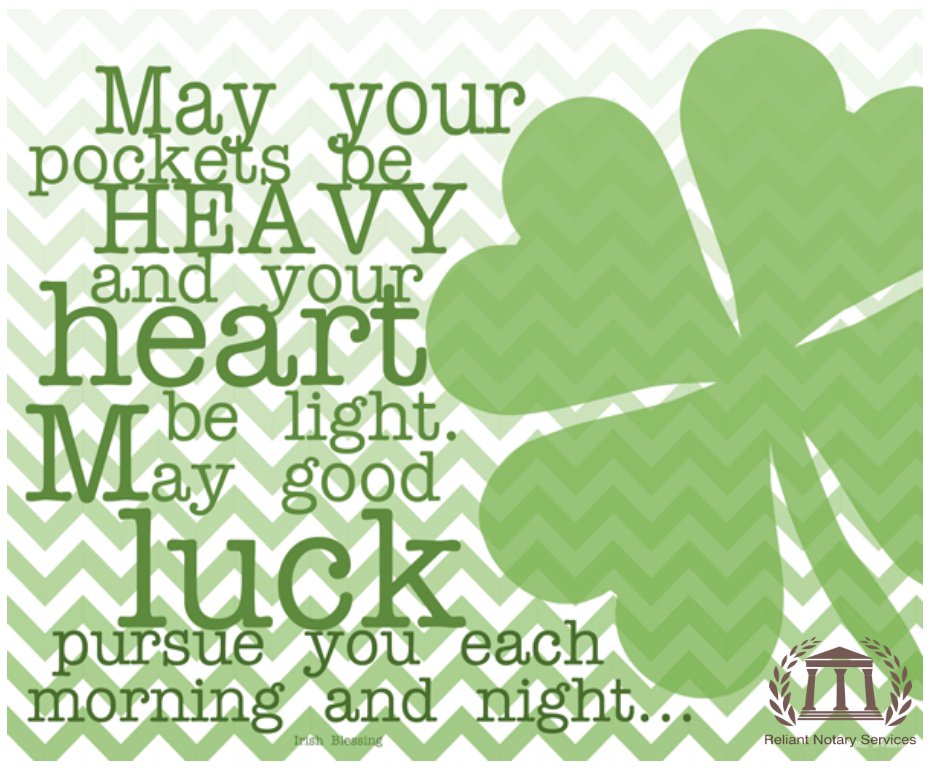 ReliantNS's tweet photo. #RNS #Notary #StPaddysDay #NotaryCelebrations #Green #AlittleLuck https://t.co/InMYkk7AHf