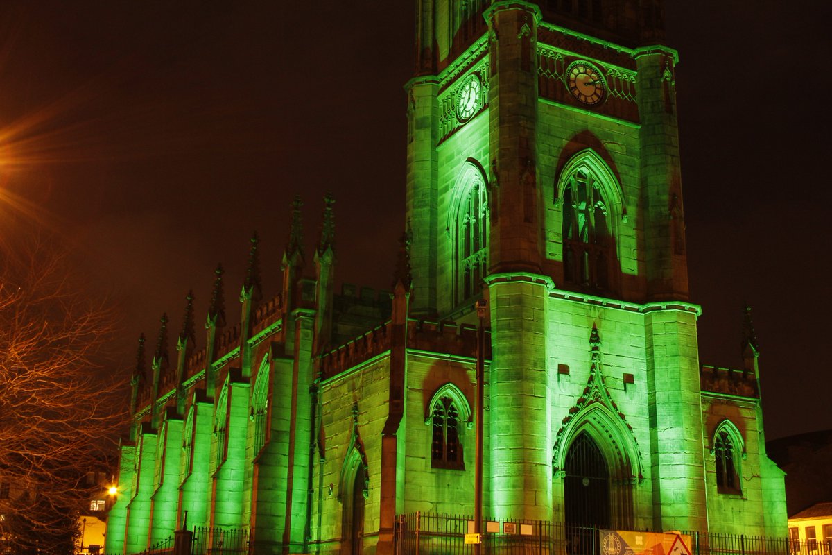 LivIrishFest's tweet photo. Happy St Patrick's Day to you. #GreenLiverpoolYes has arrived! @FACT @BombedOutChurch, Central Library @Liverpoollib , @MerseyTunnels, #Engineering at University of Liverpool + others. #GlobalGreening #ConnectedIrish #StPatricksDay Slainte! π https://t.co/scSbYYlAjN