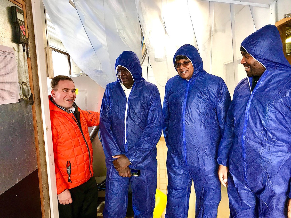 Amb_Dr_Sang's tweet photo. Great Afternoon with Hon. Chris Omulele and Cornelius Kiplagat #CEO #MaxGlobal at #DairyFarm in Vähä-Äiniöntie #Asikkala near #Päijänne, the second largest #Lake in #Finland. https://t.co/3tqXQkyaAQ