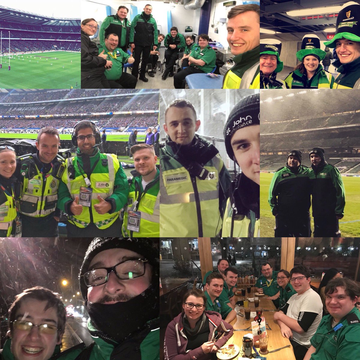 Thanks to all the @stjohnambulance #volunteers who supported #WestLondon District at #Twickenham today for the #NatWest6Nations #ENGvIRE #rugby 🏉 match.

As you can see #volunteering is not just about #FirstAid glad to you having some R&R after.