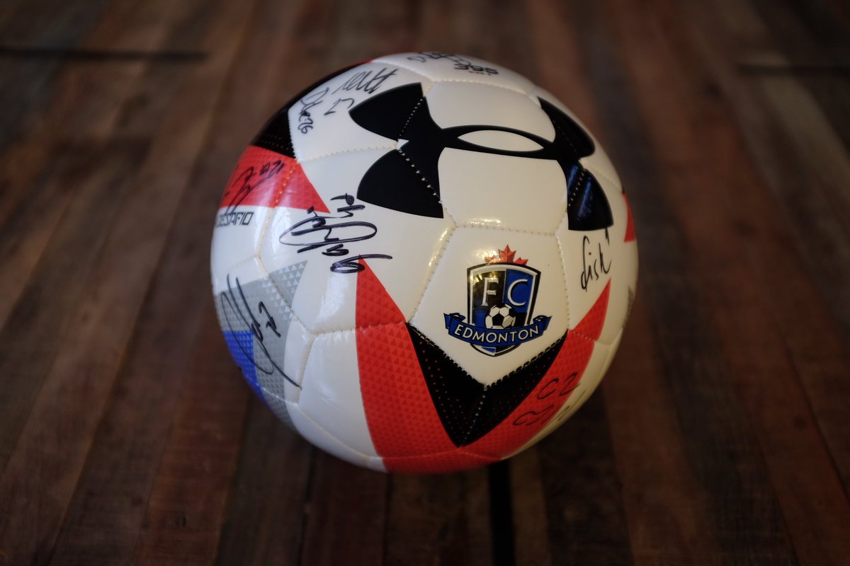 HopeAndFootball's tweet photo. Thank you @FCEdmontonNow for the ball loaded with autographs from team's final season in the NASL &amp; thank you for all you do in the community. This willl make a great draw prize for our upcoming awareness campaign!
We support you in the #March2CPL! @yeg4CPL #YEG #Edmonton #Soccer https://t.co/Yrsj5gwYr3