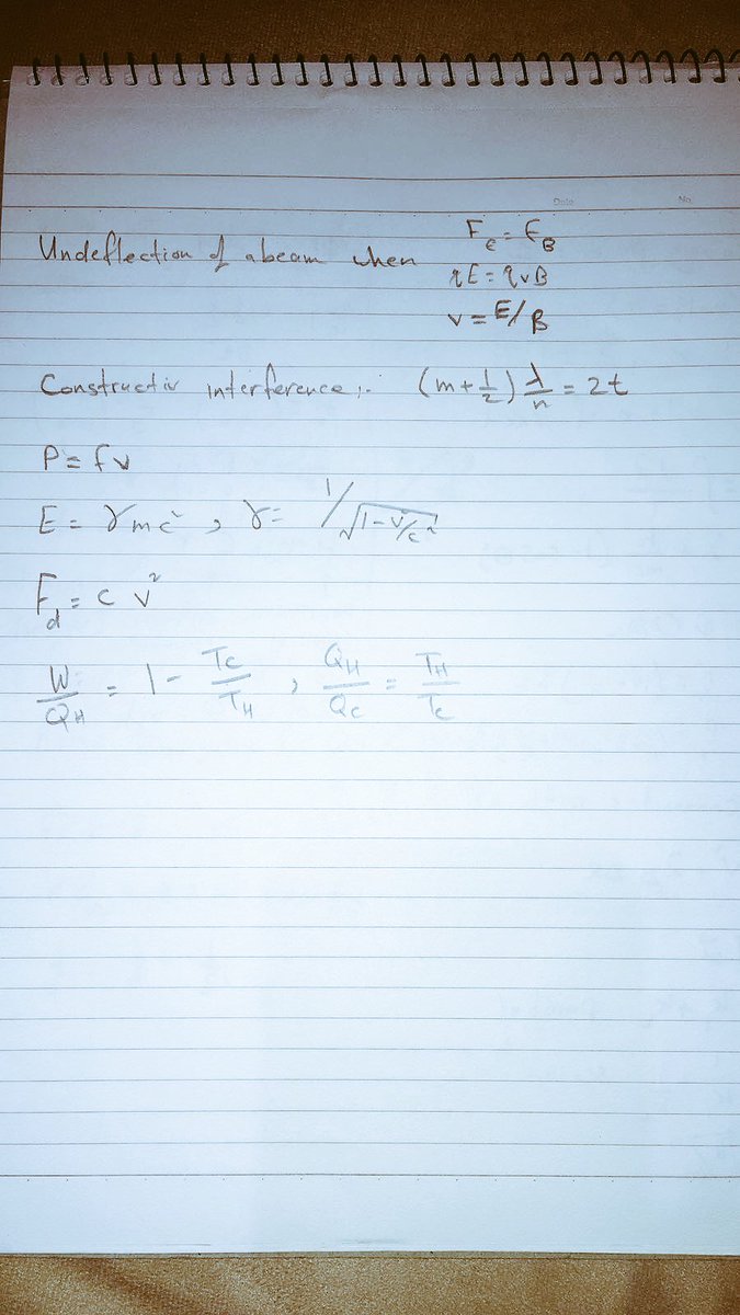 ahmedalrquan's tweet image. بعض القوانين المستخدمه في #gre1777  #physics #physicsgre