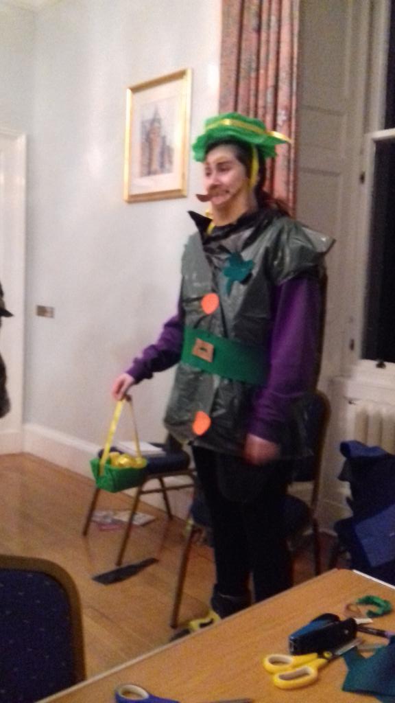 Saturday night fun. Meet the St Patrick Leprechaun,'s <a href="/GGMidlothian/">GGMidlothian</a> county weekend <a href="/GirlguidingScot/">Girlguiding Scotland</a>