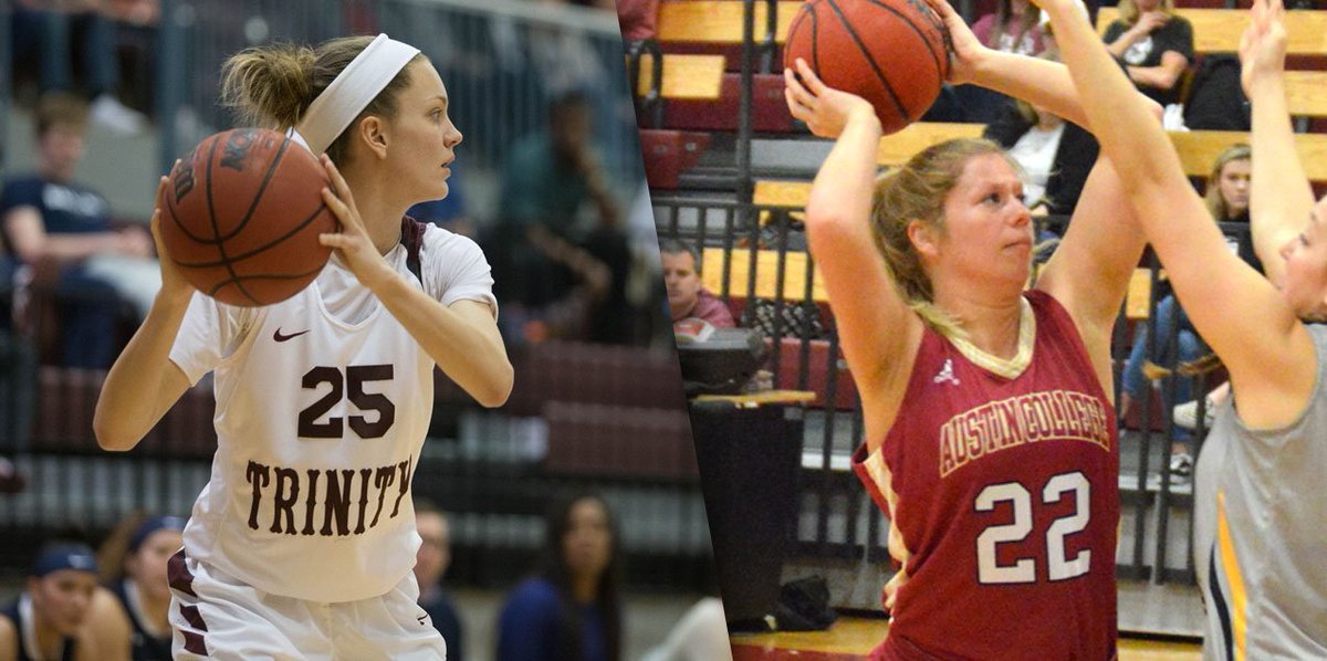 Micah Weaver of <a href="/TrinityUTigers/">Trinity Athletics</a> &amp; Bryce Frank of <a href="/ACsports/">Austin College 'Roos Athletics</a> add <a href="/d3hoops/">D3hoops/Patrick Coleman</a> All-America honors to their postseason accolades: scacsports.com/sports/wbkb/20…