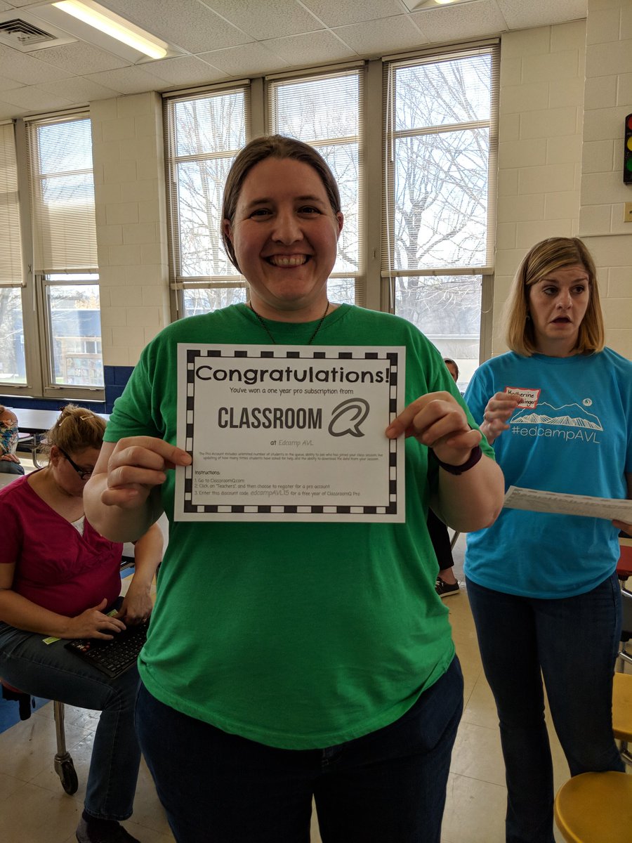 Thanks @theClassroomQ for supporting #edcampAVL