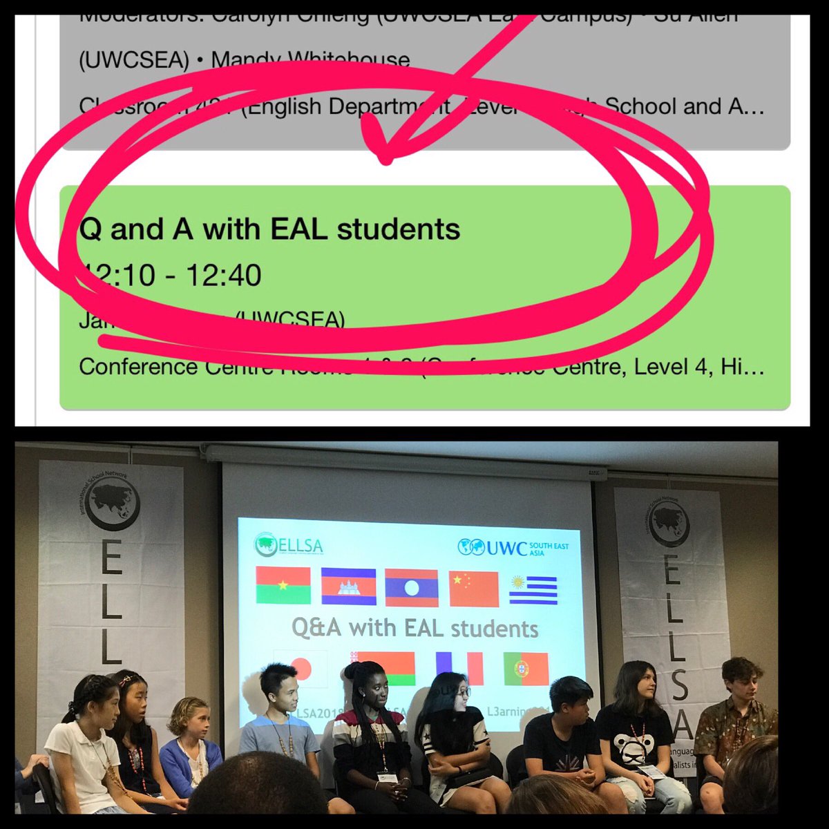 EAL student Q&A session - #empoweringstudents to help #empowerteachers 🙌🏽 #listentothekids #feedback #ellsa2018 #sisrocks #issedu