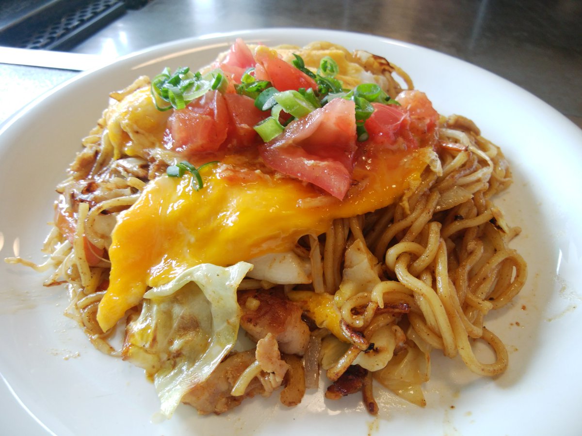 ゑつ On Twitter インディアントマト焼そば 700円 広島風お好み焼