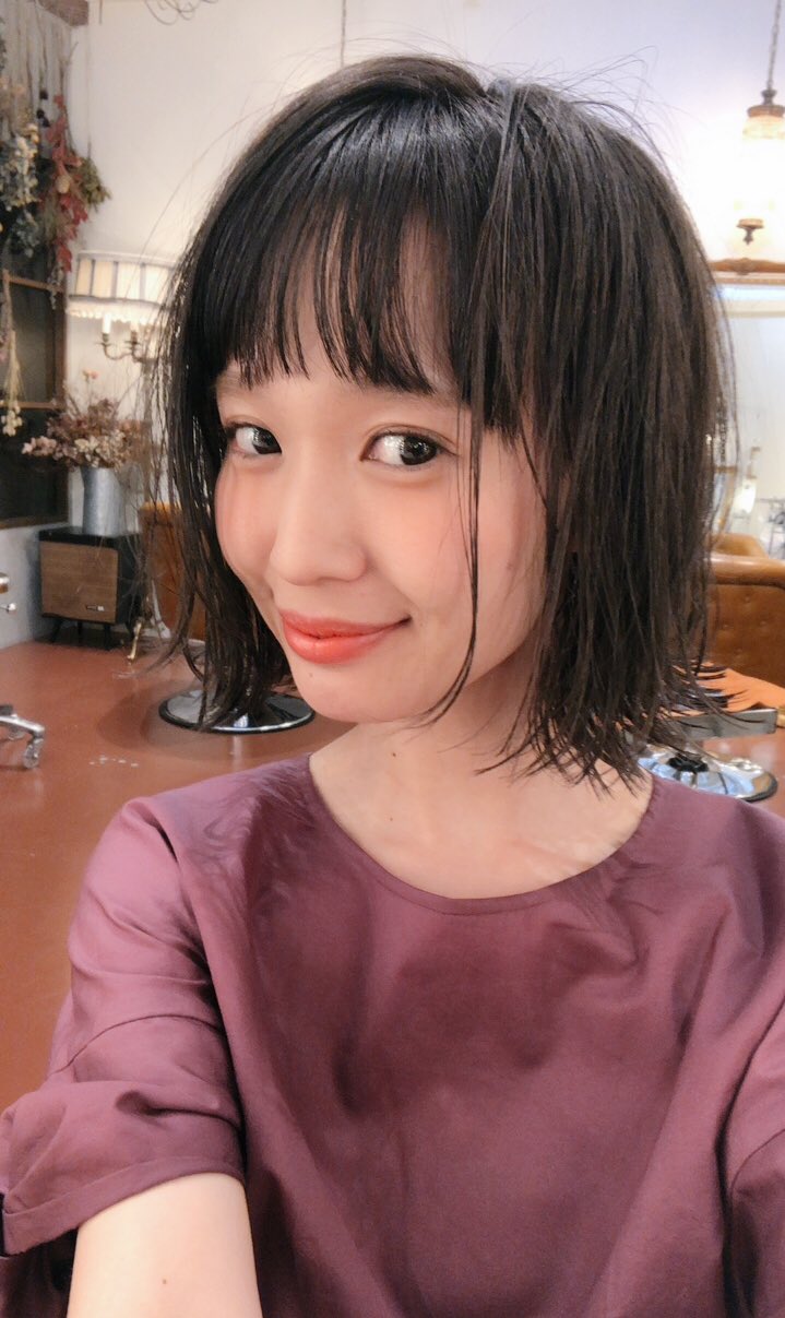 しばさき 柴田紗希 みんなが短い髪を褒めてくれて本当に嬉しい インスタでもたくさんコメントありがとう New Hair よろしくです おはようさん