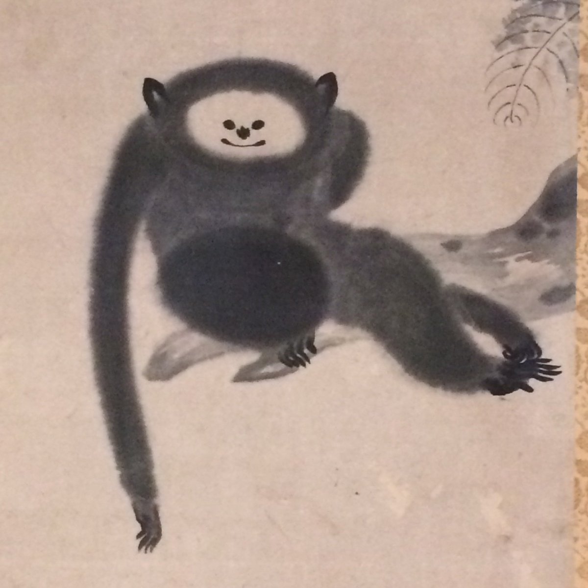 東博で展示していた狩野山雪『猿猴図』😊江戸時代の作品です。日本には