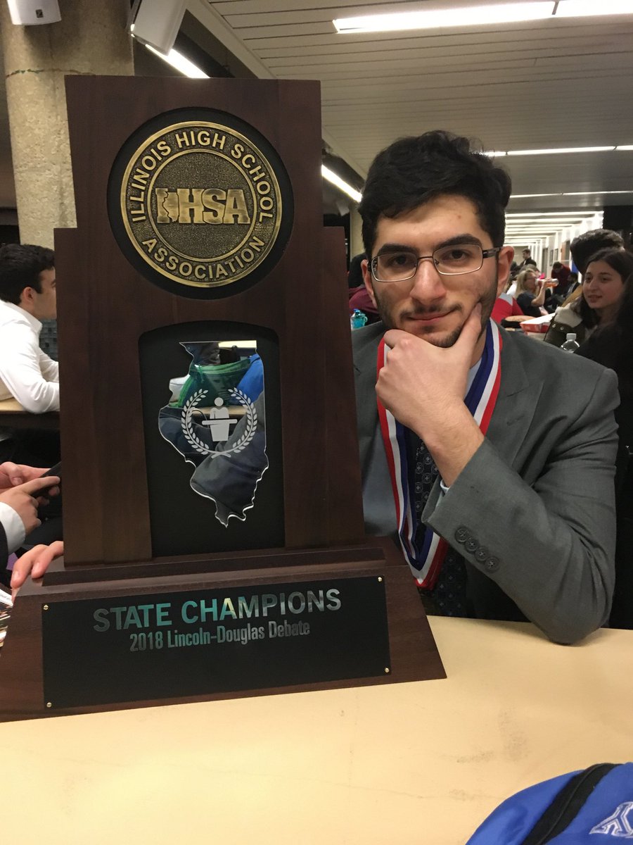 <a href="/stagg_debate/">Stagg Debate</a> presents your 2018 IHSA Lincoln-Douglas Debate State Champion! Congrats to Baraa Alkhani, who carried 4 of the 5 judges' ballots in the final round. Congrats also to state runner-up Andy Ruan of <a href="/FremdDebate/">Fremd Debate Team</a>.