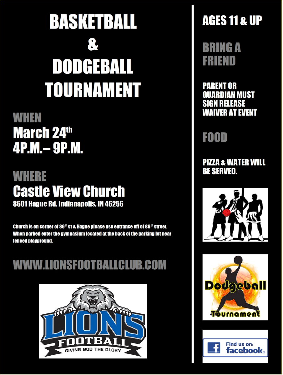 _LIONSCOACH's tweet photo. Lions Football Club 2nd Annual Basketball &amp; Dodge Ball Night https://t.co/fbnPKpEBJF