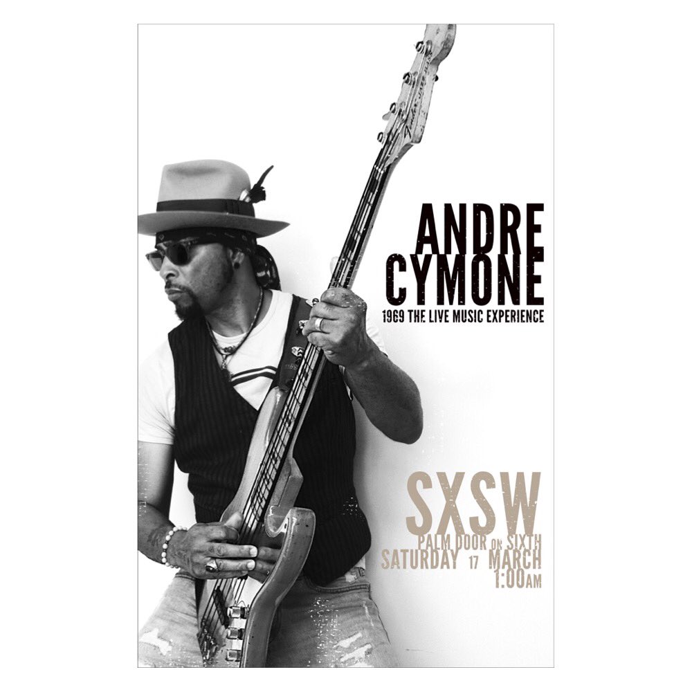#SXSW #SXSW2018 it's almost time to go -- but before you head out, do not miss Andre Cymone at Palm Door on Sixth tonight 1AM