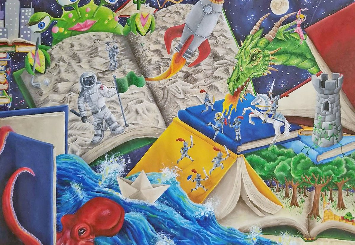 Christine Brown "The Worlds Within the Words" - 12th grade - displayed at the Laguna College of Art and Design - High School Invitational <a href="/thecanyontribe/">The Tribe</a>