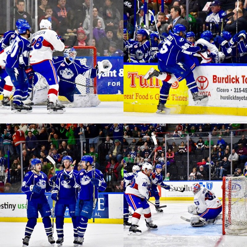 sthomasphotos's tweet photo. #SyrCrunch go 3 for 3 this week as the defeat the @RocketLaval tonight, 5-3. #BacknBlue https://t.co/Jm4LBlCejv