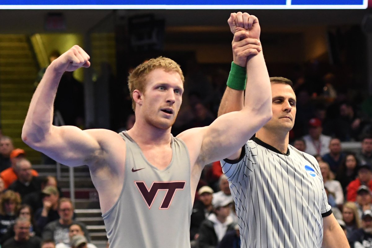 HokiesWrestling's tweet photo. ▪️3x All-American
▪️2x ACC Champion
▪️97 wins
▪️ACC Wrestling Scholar Athlete of the Year
▪️National Finalist
▪️One of the greatest #Hokies 🦃 ever

The People's Champ, The Horseman, thank you, Jared. https://t.co/cwaHzpMdR0
