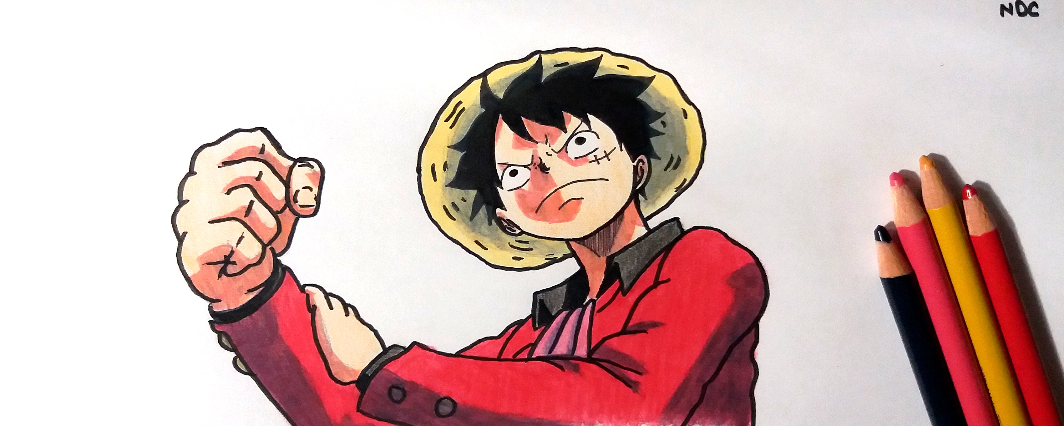 I did a speed sketch of luffy rate it guys!! : r/OnePiece