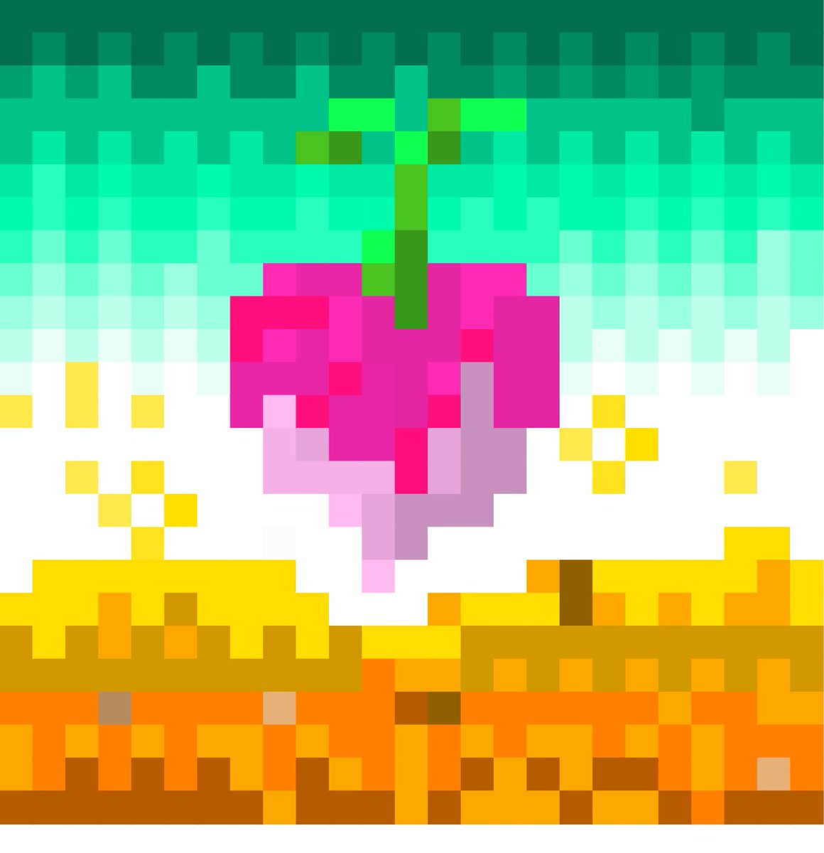 ClusterCritter's tweet image. Heart Beet #slimerancher #pixelart #beets