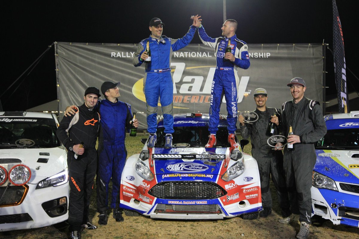 Rally_America's tweet photo. Rally in the 100 Acre Wood is in the books!    Overall Podium winners! @100aw https://t.co/qOmepHSBDC https://t.co/R2VCvmzLPu