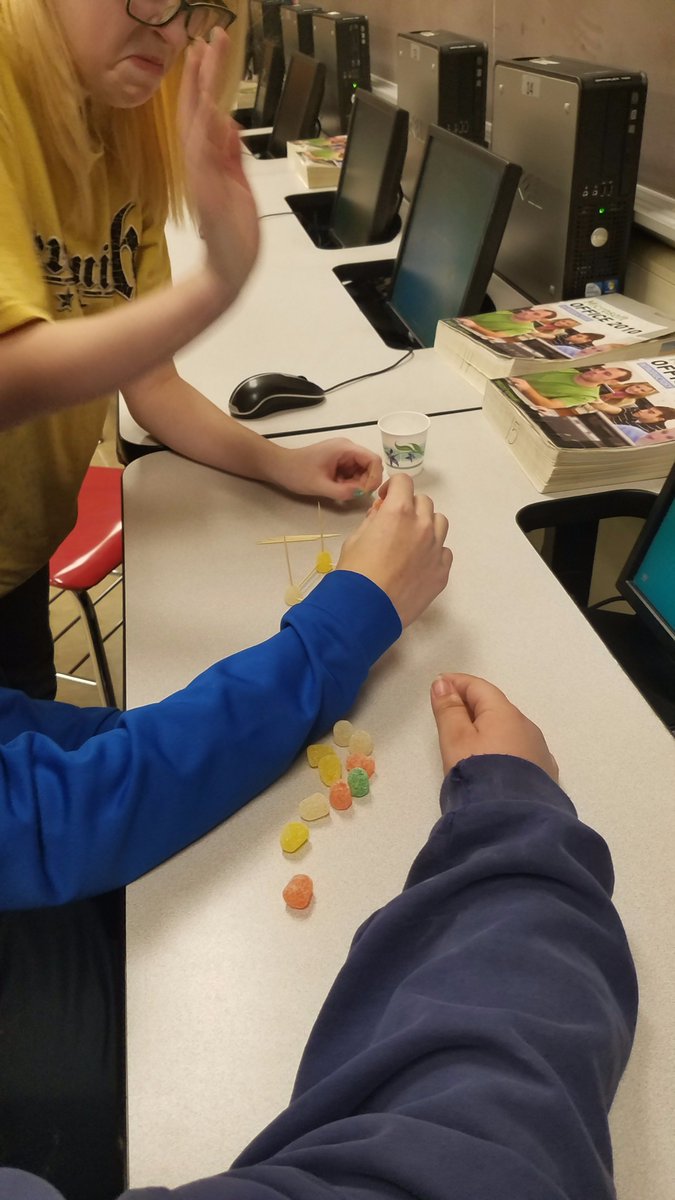 MrsSmall1137's tweet photo. Some unplugged building a strong foundation activities went better than others.  Most groups eventually were successful.  #ejshspanthers @elwood_hs https://t.co/8kuJ6ioLkS