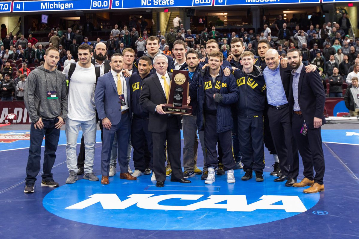 umichwrestling's tweet photo. Fourth place for the Wolverines. Proud of #Team96. 🏆 #GoBlue https://t.co/Lj8aEmTJ3o