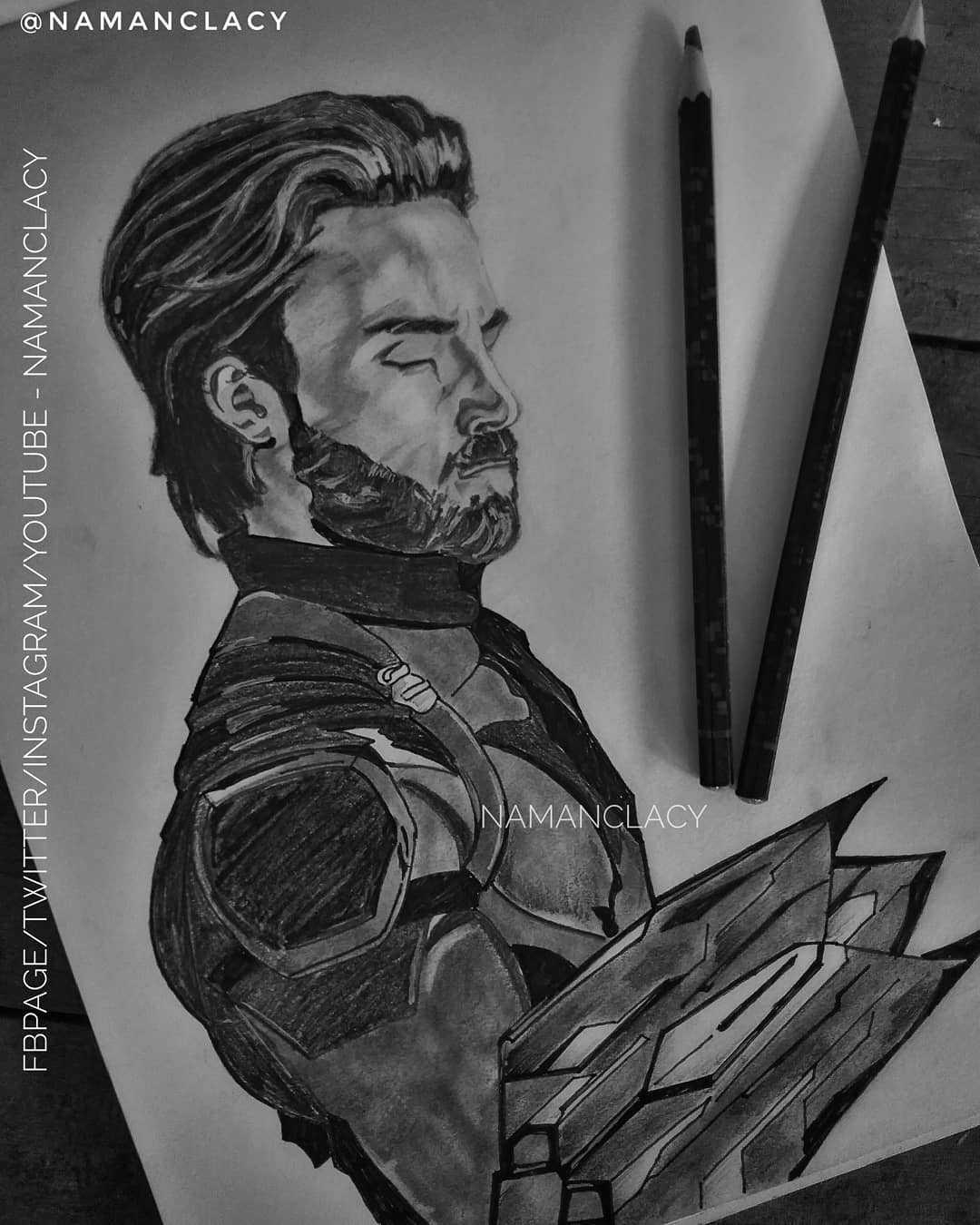 Captain America Drawing by Amitoj kaur Bedi  Pixels