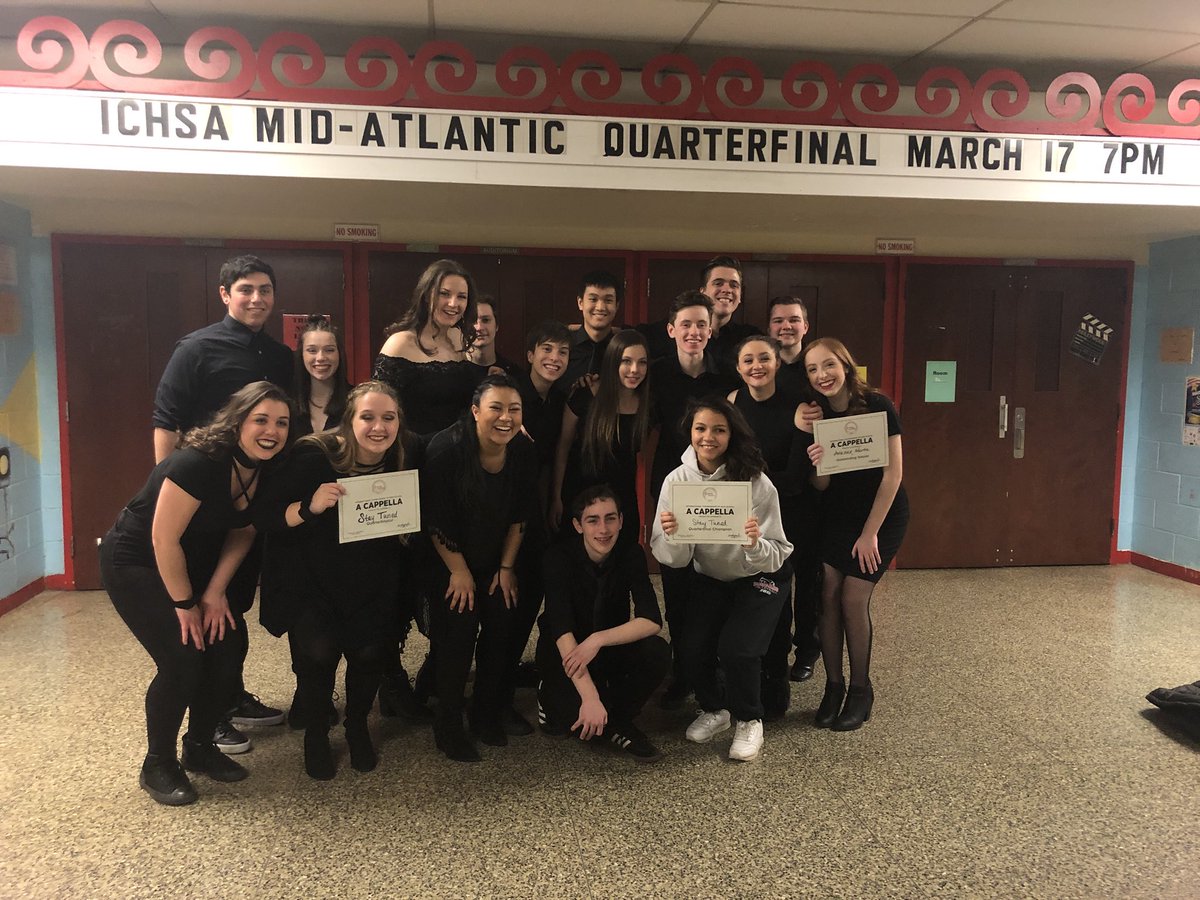 h_lockart's tweet photo. Congratulations @staytunedfam for winning first place at @varsityvocals  ICHSA quarter finals 2018! And to Arianne for winning best solo for Blood I Bled! https://t.co/hKydWp6UI8