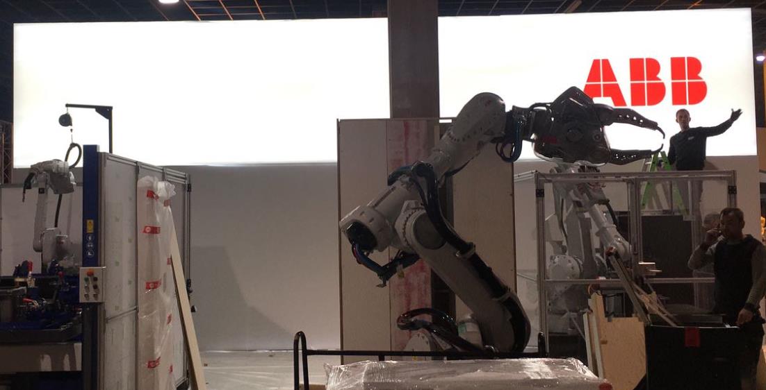 ABBRoboticsBNL's tweet photo. ABB Robotics is bijna klaar de voor de Technishow volgende week in Utrecht! Check voor info, kaarten en koffie; https://t.co/OoWCIFDD88 https://t.co/Gq29zd6gNu