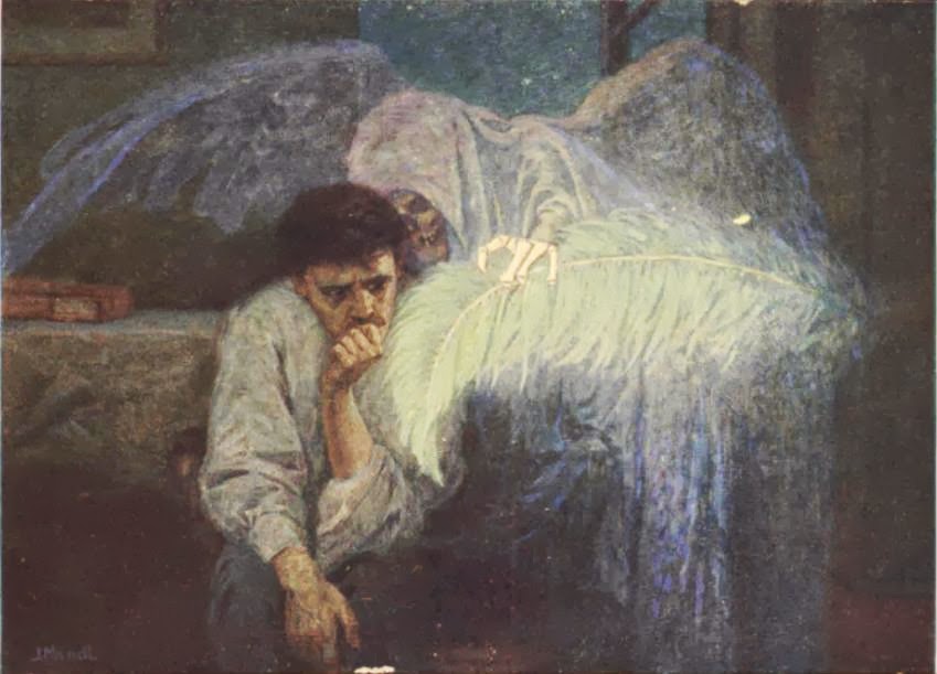 ClayFJohnson's tweet photo. Here are some lovely paintings by Josef Mandl who was born #OTD 1874.

The Ghost; or, Apparition at a Grave
Misery
Palm of Peace
Triumph of Death

#Art #ArtHistory #Ghosts #Death https://t.co/C2fQ2lnq1a