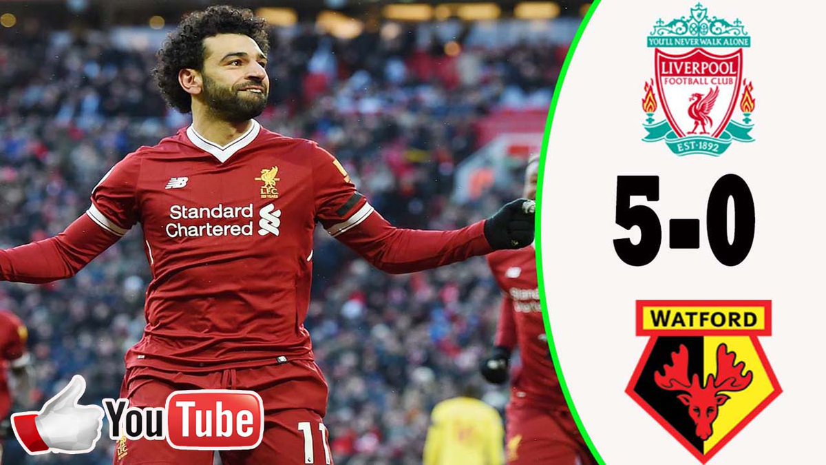 BestGoals589's tweet photo. LIVERPOOL 5-0 WATFORD: MOHAMED SALAH NETS FOUR IN ROUT AS HIS [FIRST PREMIER LEAGUE HAT TRICK]!
------>>> (click the link below to see the video)
[please guys like the video on youtube]
https://t.co/DBF7UaW3nE
#thekopp #MerseyRed #liverpoolfc #LFC #liverpoolwatford  #salah https://t.co/xS3AvACfr6