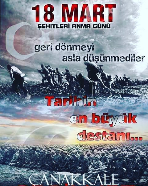 Tarihin en büyük destanını yazan başta Gazi Mustafa Kemal olmak üzere tüm kahramanlara şükranlarımızı sunuyor, Rahmet ve Minnetle anıyoruz ...🇹🇷 #ÇanakkaleGeçilmez