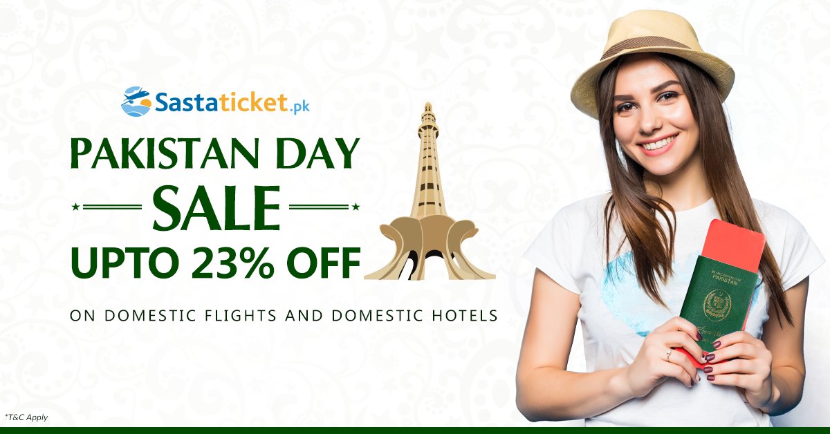 biztoday_intl's tweet photo. @sastaticketpk celebrating #PakistanDay with #Travel Deal #Extravaganza !" #biztoday #sastaticketpk #shamrockpr https://t.co/TL9yF2kfqI