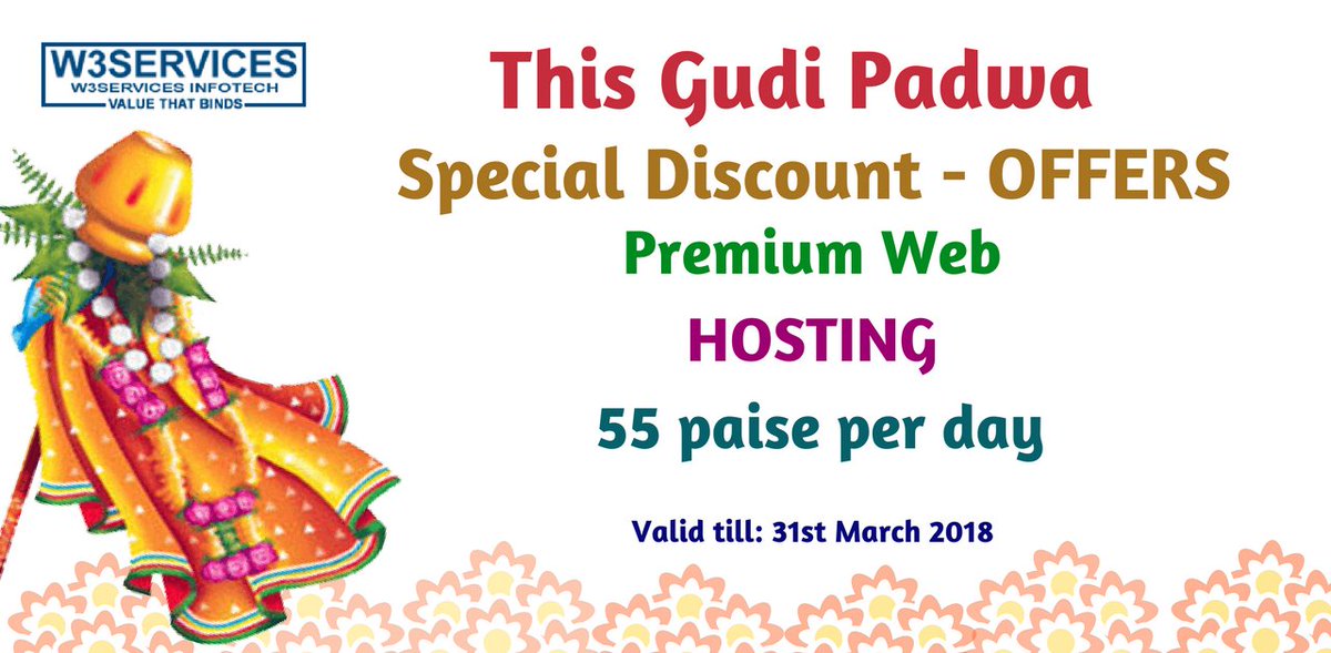 PREMIUM  SHARED WEB HOSTING PROVIDER AT LOWEST PRICE IN INDIA.
Gudi Padwa Festival Offer
More Details: w3services.net/current-runnin…