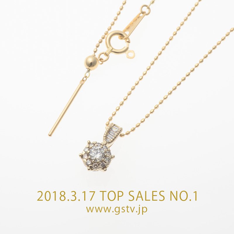 のサイズ⏥ GSTV ブラウンダイヤモンド ネックレス K18CG/YG いケース