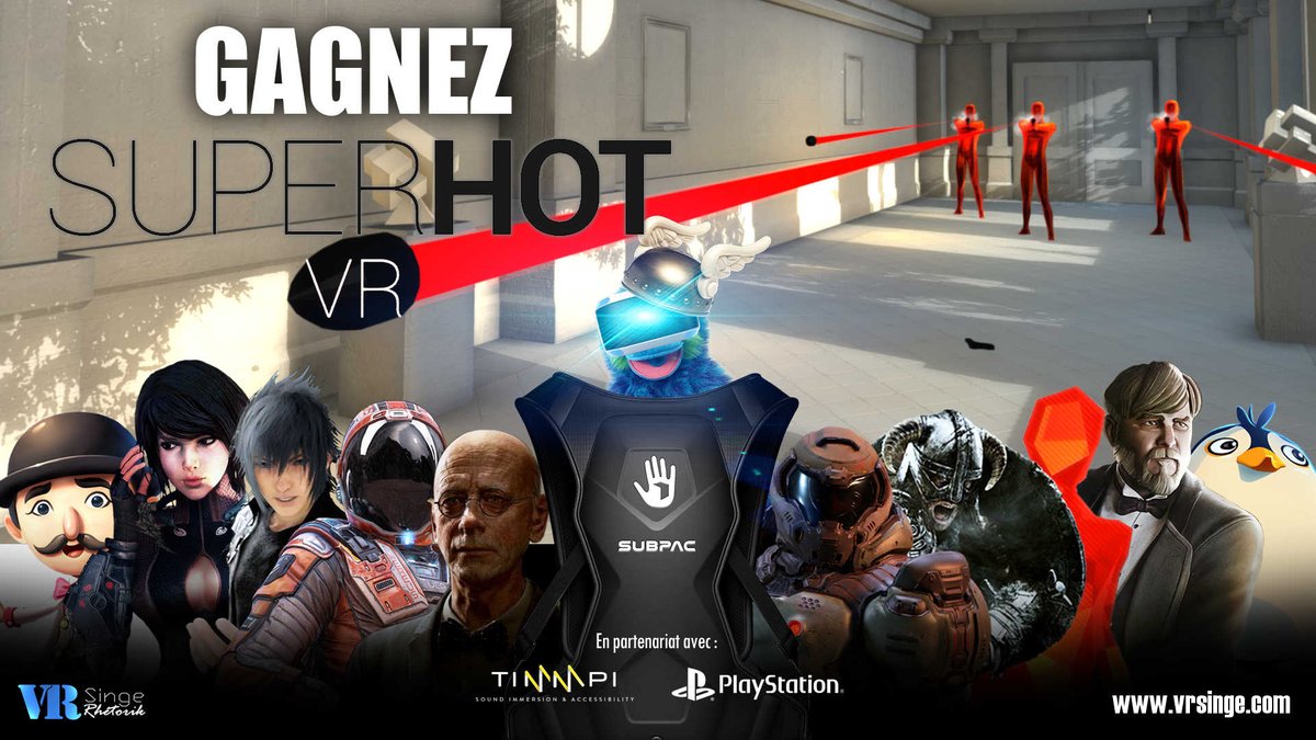 VRSinge's tweet photo. Concours PSVR Dingue #13-14-15-16
Semaine spéciale @KamoCon1 !
Gagnez :
- 2 jeux MOSS offerts par @PolyarcGames !
- DOOM VFR et SKYRIM VR offerts par @PlayStationFR !
- SUPERHOT VR offert par @SUPERHOTTHEGAME !

Pour participer, rendez-vous ici : ➡️ https://t.co/4BayOl4osz https://t.co/4PUs663bDg