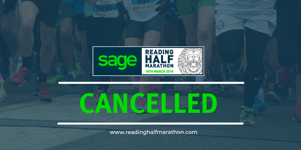 It is with a heavy heart that we confirm it is too unsafe for all involved to go ahead. 

The weather conditions have deteriorated more than forecasted overnight &amp; after consultation with safety &amp; medical advisors, we have made the unfortunate decision to cancel. 

#ReadingHalf