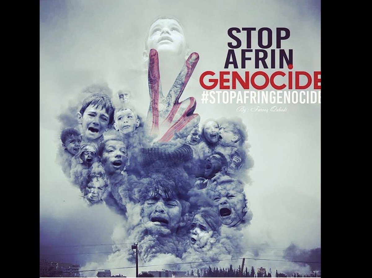 aeiveri's tweet photo. Turkey‘s genocide history is well known to people. There is one more thing they are good at, is cover up their crimes at world silence. Don’t be silent to Turkish #genocide in #Afrin. #Erdogan_massacre_Afrin
#SaveAfrin
#HumanRights
#StopAfrinGenocide
#NoFlyZone4Afrin
#DefendAfri https://t.co/oZneQ38KFR